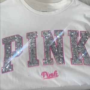 PINK WHITE LONG SLEEVED SHIRT